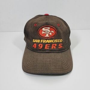 Vtg KMG Classic Team Collection Brown San Francisco 49ers Embroider Snapback Hat